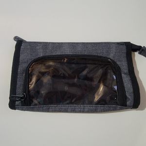 Thirty-one Get Creative Double Pouch - Charcoal Crosshatch
